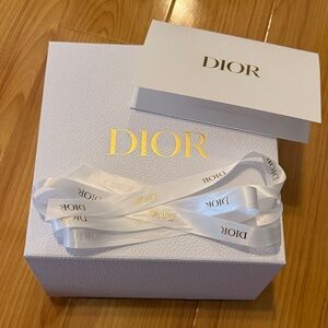Dior Box with Ribbon, Tissue Paper, and Card